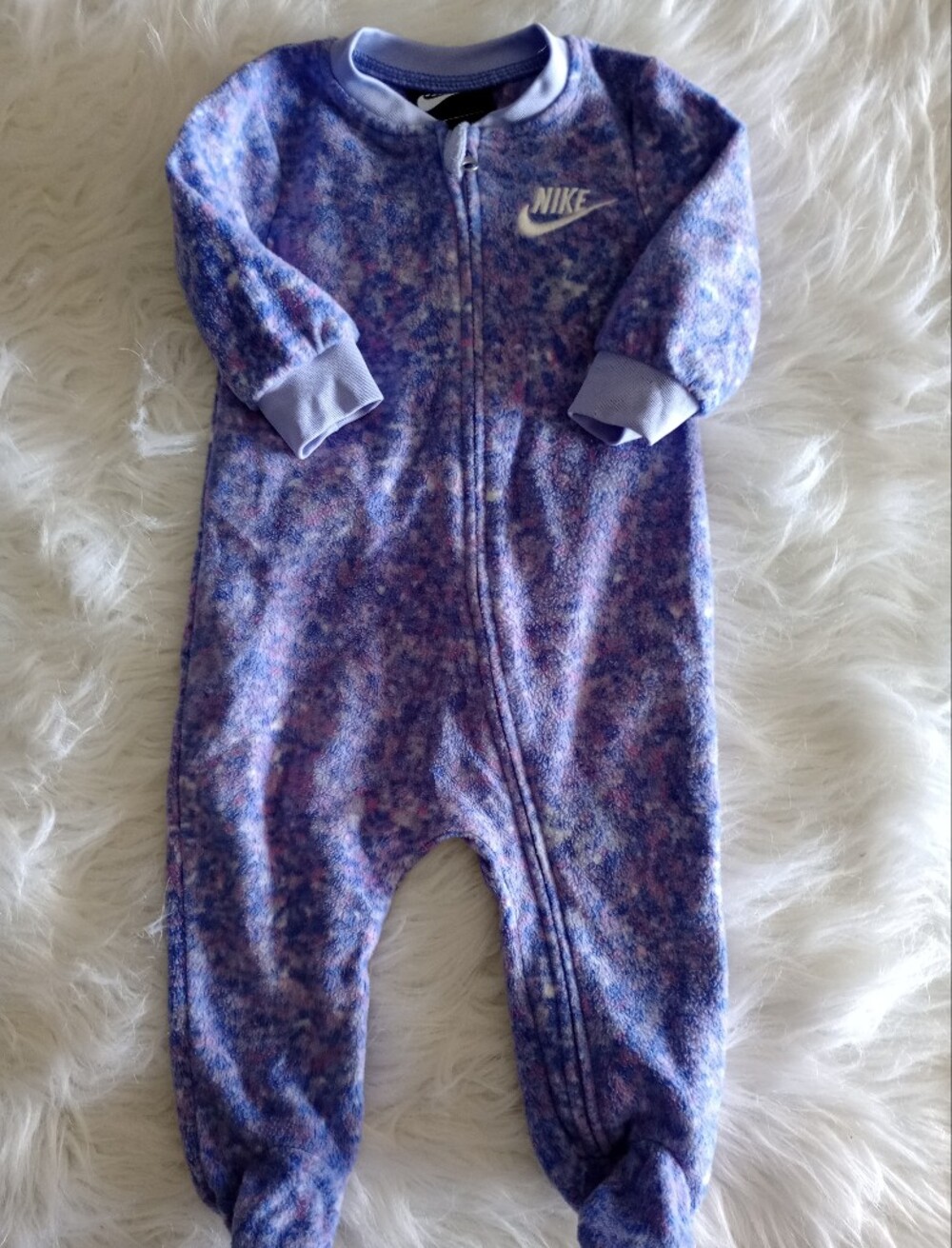 Baby Girls Nike Fleece Footed Sleeper 6 Months